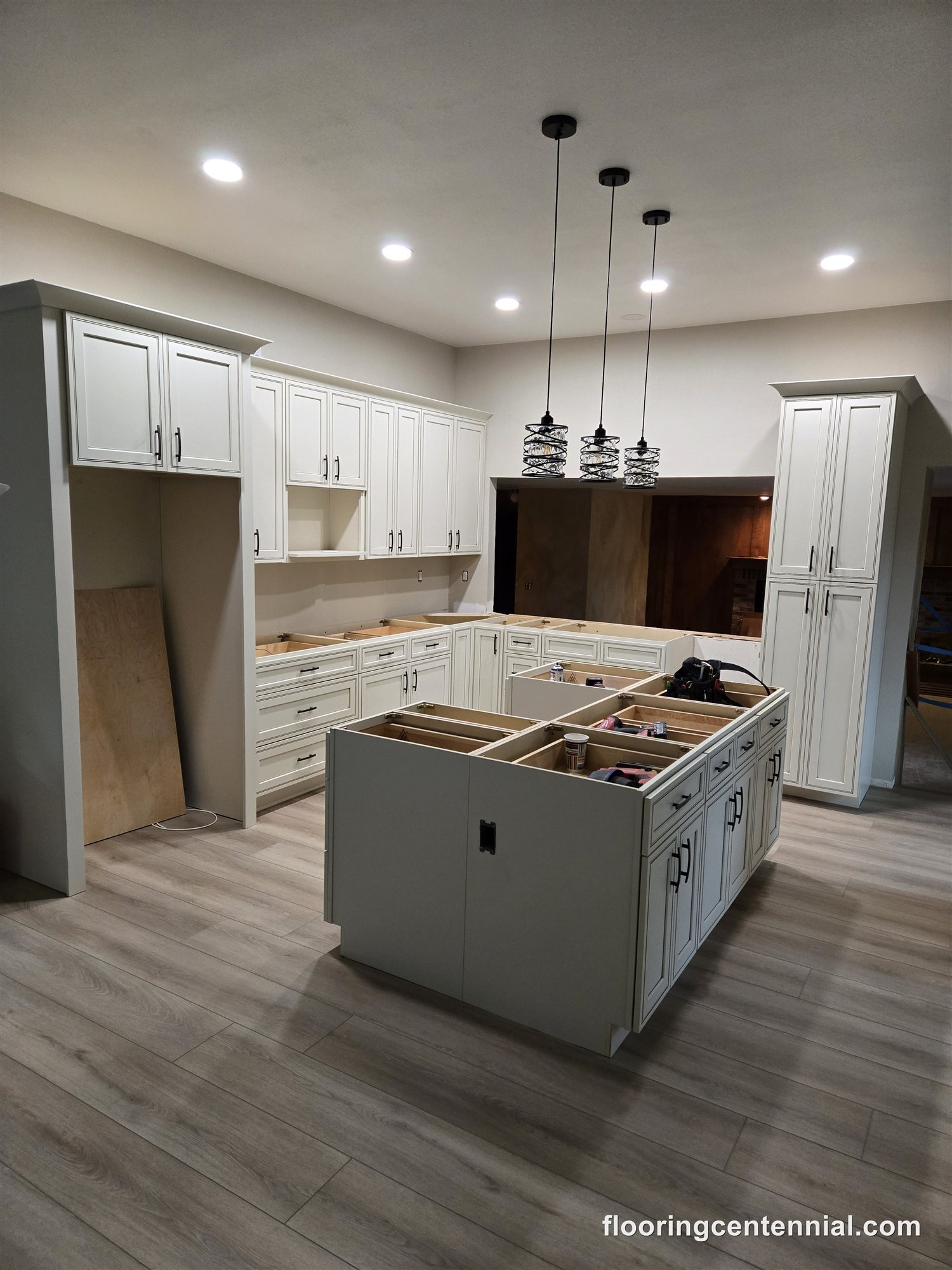 Custom Cabinetry Build - Floor & More interior remodeling process